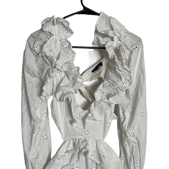 MAJORELLE Mariapia Mini Dress in Ivory - flaw - Picture 3 of 9